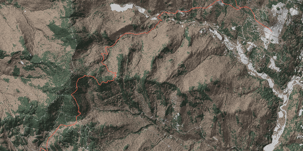 High resolution elevation map of Bolton to Trapps, section 22 of the catamount trail