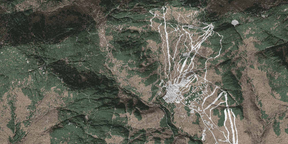 High resolution elevation map of Bolton Valley Resort